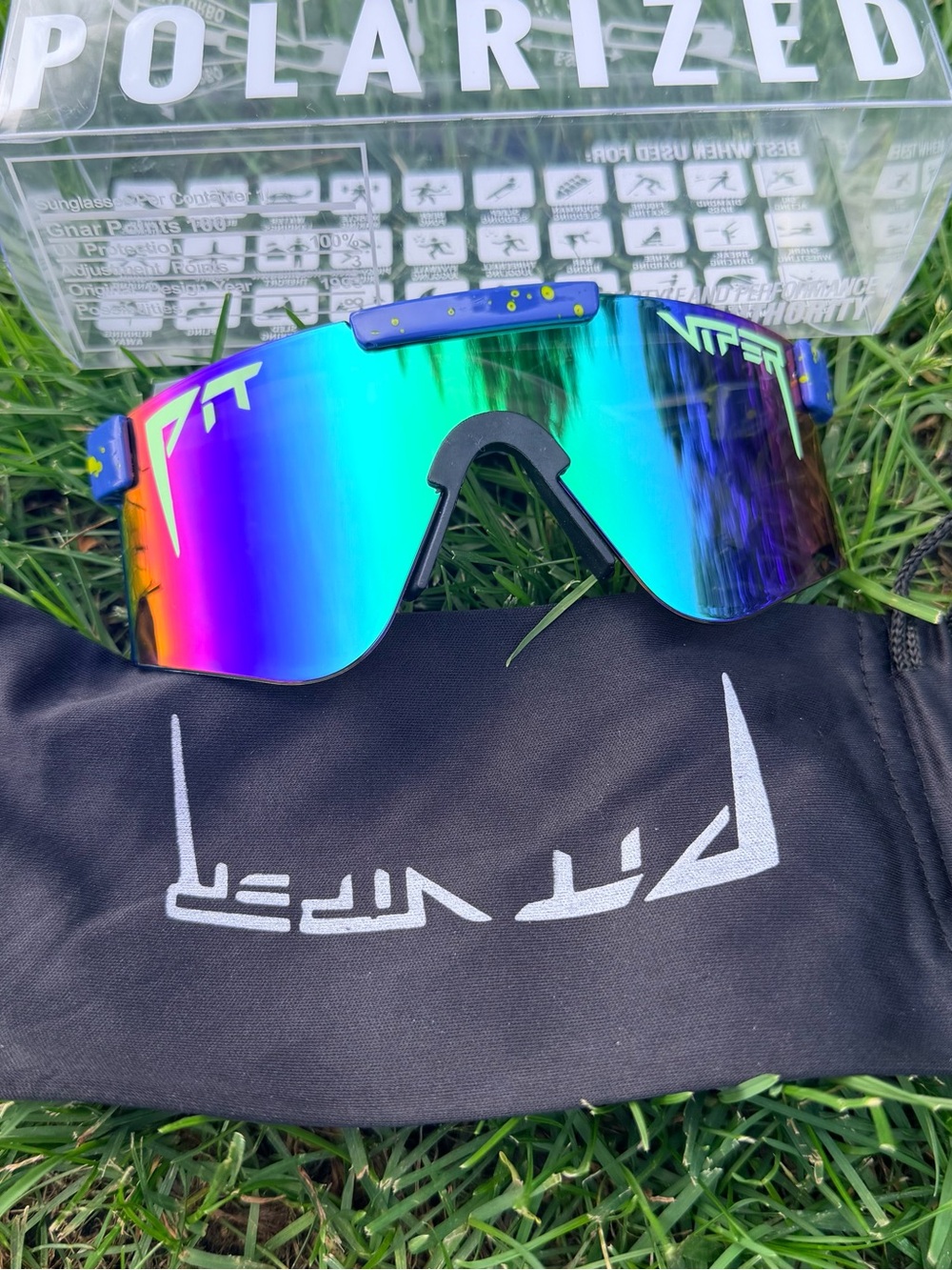 VIPER Mirrored Rainbow Polarized Sports Sunglasses kids 4/12y